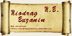 Miodrag Bužanin vizit kartica